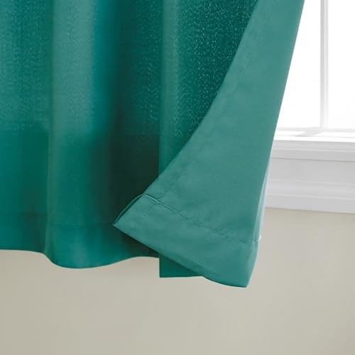 Cabana Solid Heavyweight Indoor Outdoor Curtains, 54″W x 96″L (Pack of 2) Teal