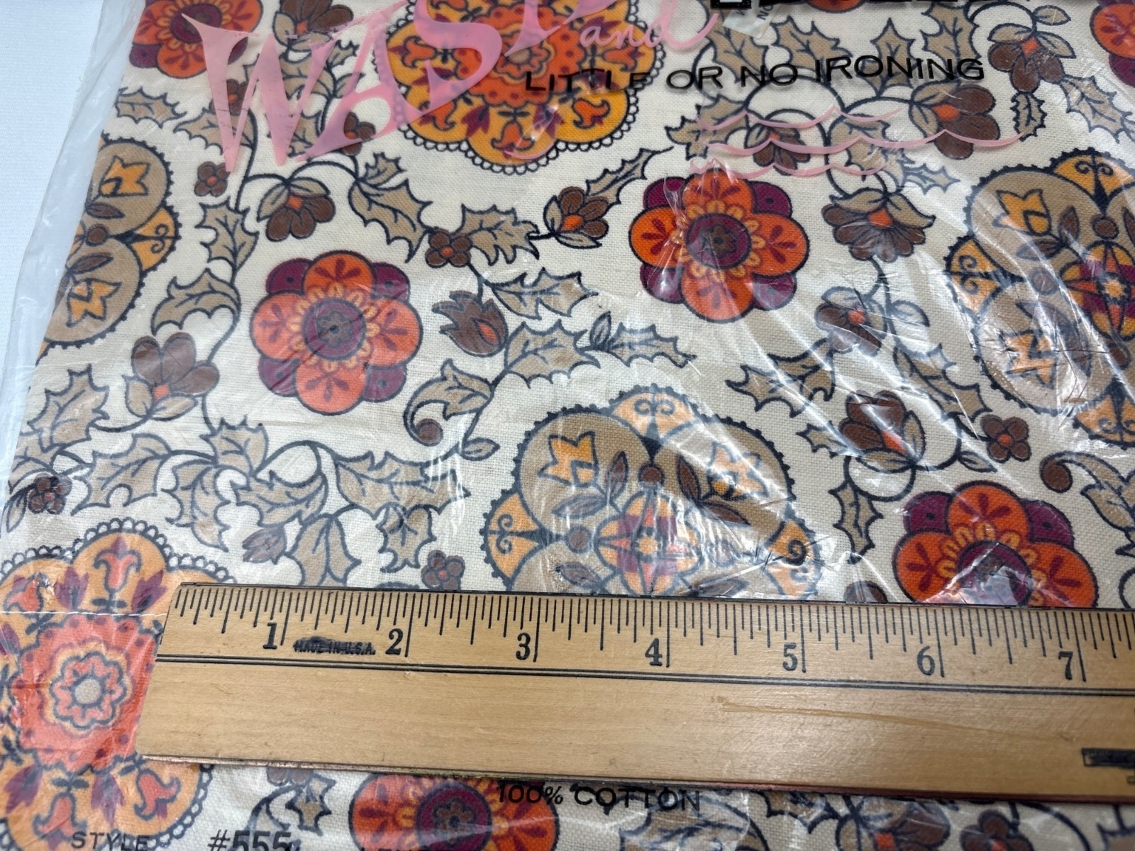 Grants 36″ Floral Print Cotton Tier Curtains Belgium Vintage 555