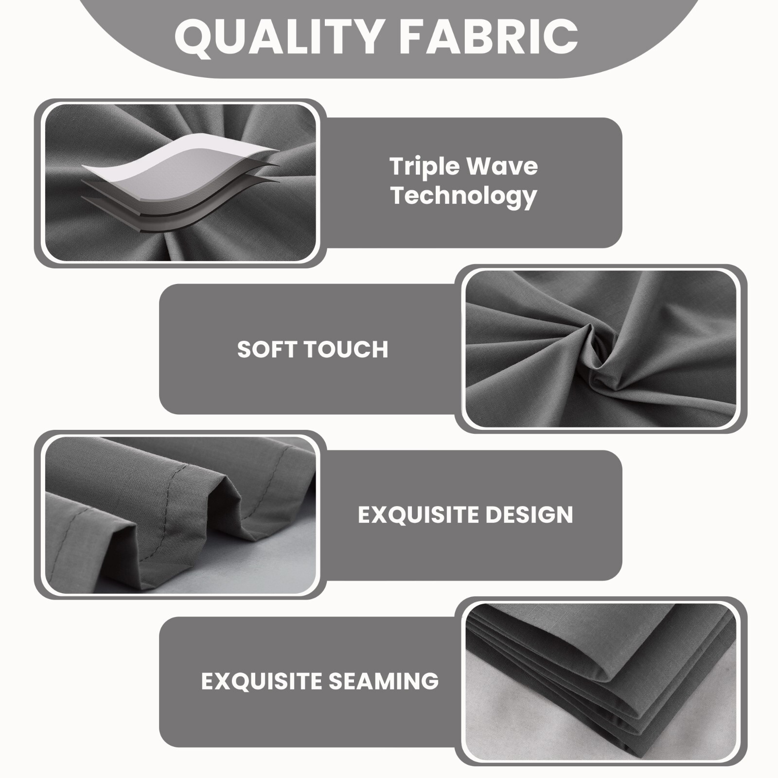 100% Blackout Thermal Insulated Window Curtain Grommet Curtains (2 Panels Set)