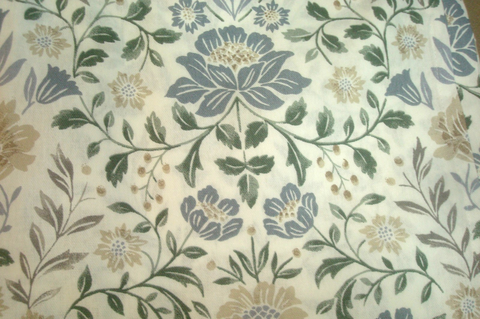 NWT Nicole Miller 2 pc Window Curtains Damask Cotton Floral Blue ea 50″ x 96″ lg