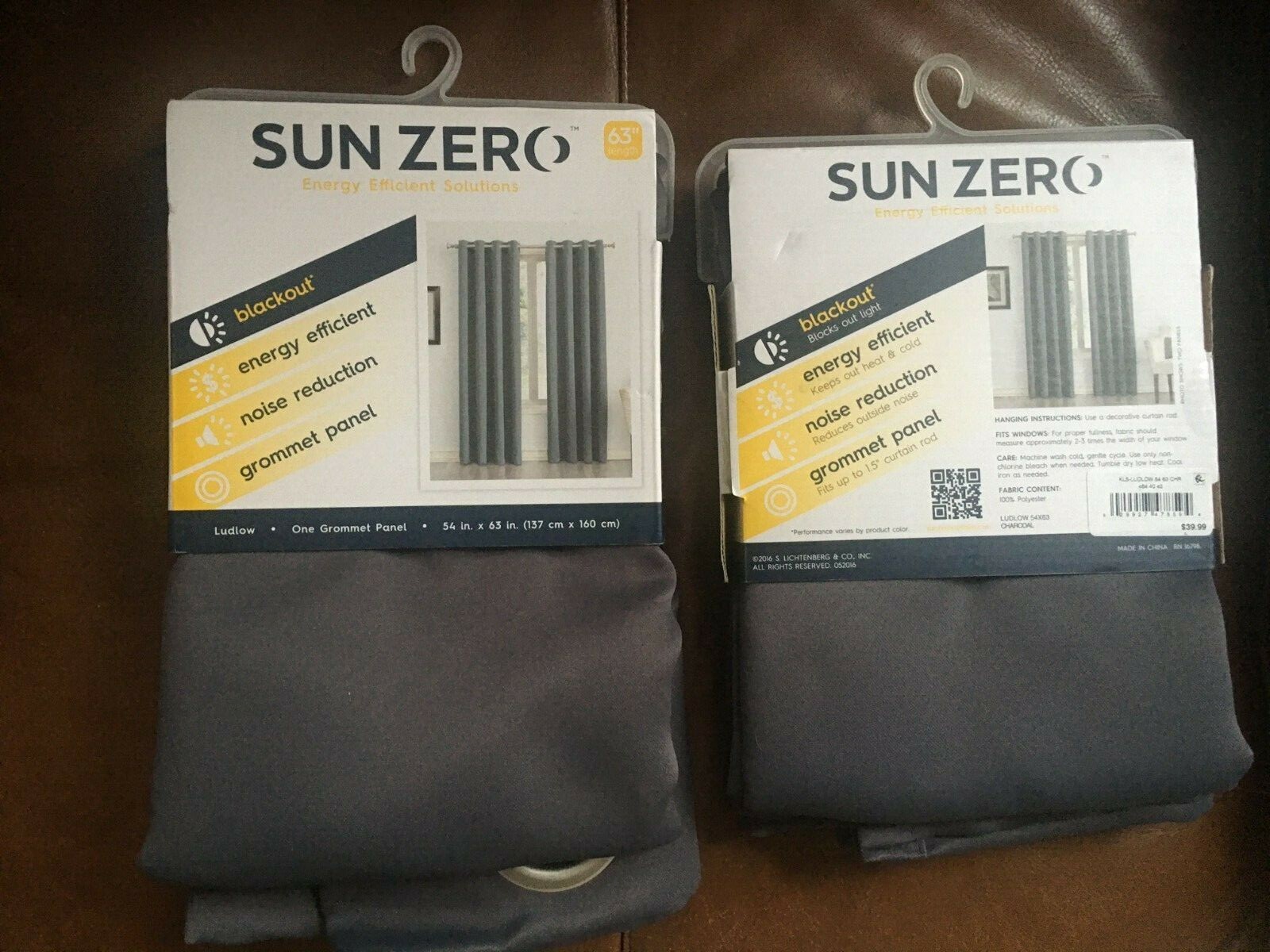Sun Zero Blackout Panels Curtains 54″ x 63″ (137 cm x 160 cm)
