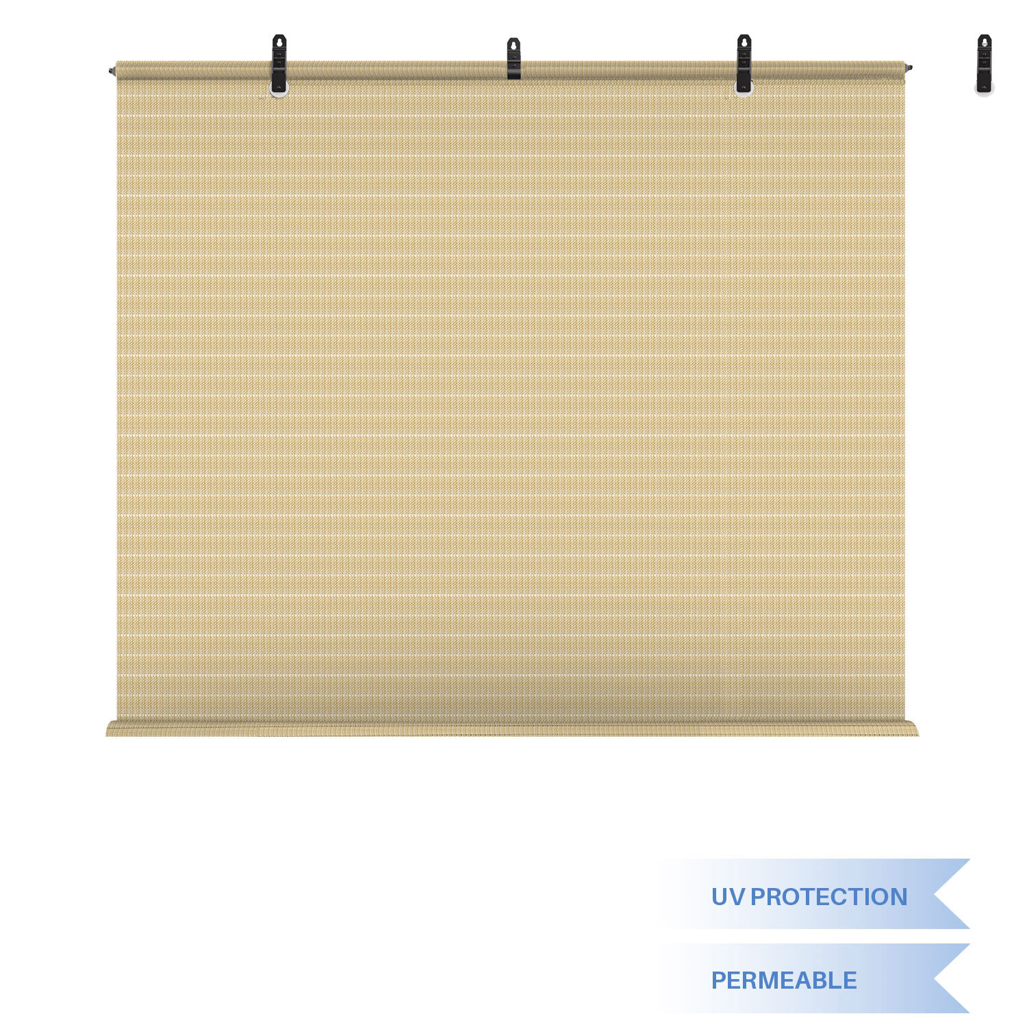 Beige Roller Shade Roll up Shades Outdoor Patio Porch Pergola Balcony Backyard