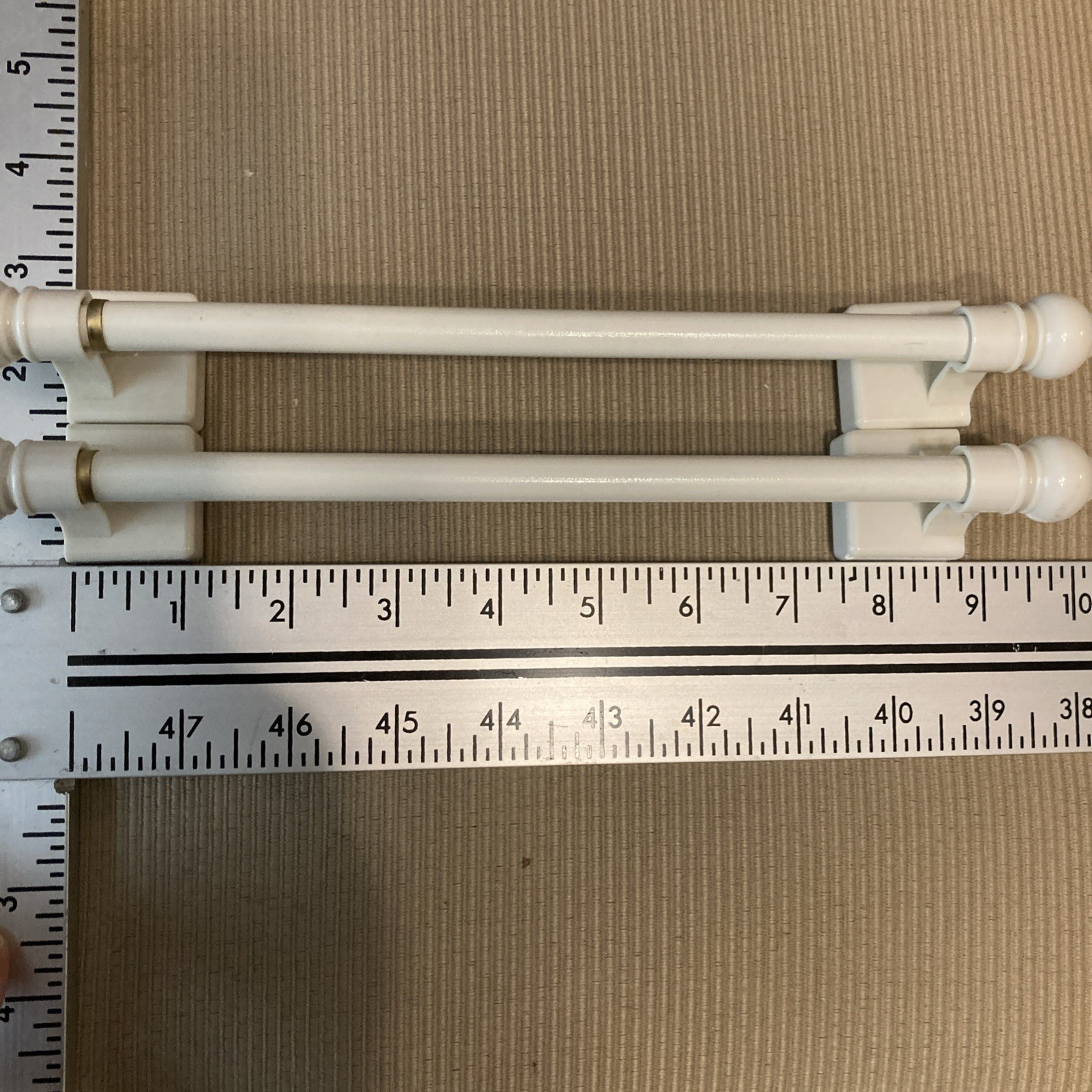 Magnetic Curtain Rod for Metal Doors/Metal Surfaces, 8.75-15.75 inch, 2Pk, White
