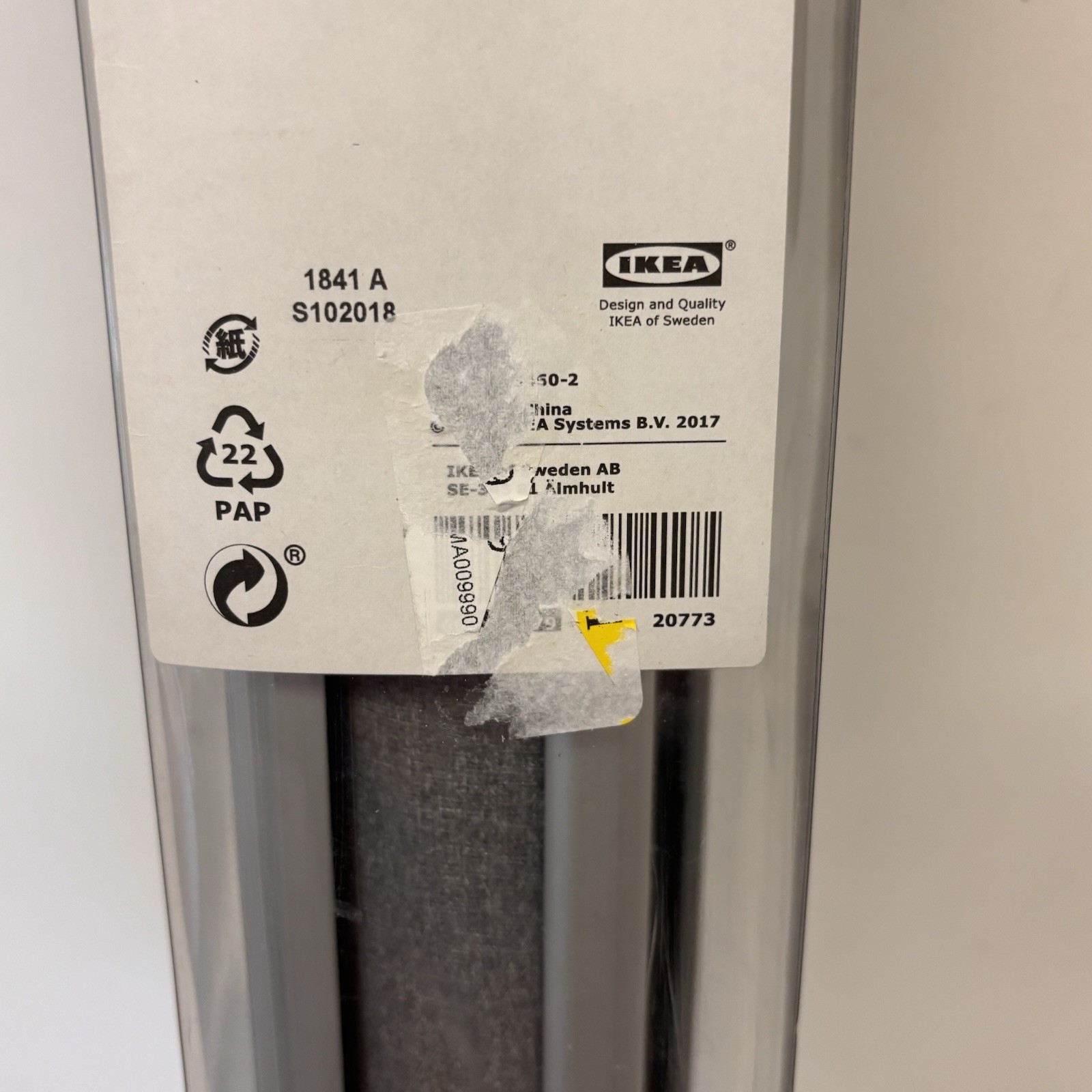 IKEA TRETUR Blackout Roller Blind Gray 32×76 ¾” in Original Package