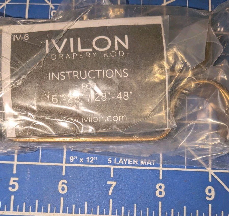 (2-Pk) Ivilon~ Adjustable Brackets Warm Gold for Up to 1-1/4″ Curtain Rods, IV-6