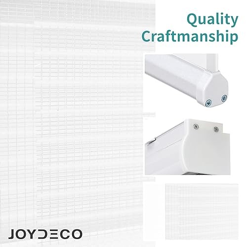 JOYDECO WHITE SHEER ZEBRA BLINDS CORDLESS 70″ W×75″ H – Scratch & Dent