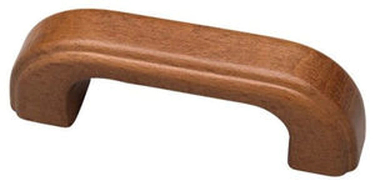 (5 Pack) 3 inch Mid Century Modern Style Wood Pull Java Stain