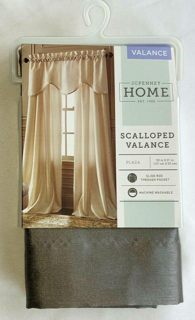 JC Penney Home Cloudburst Plaza Rod-Pocket Scalloped Valance 50×21 in.