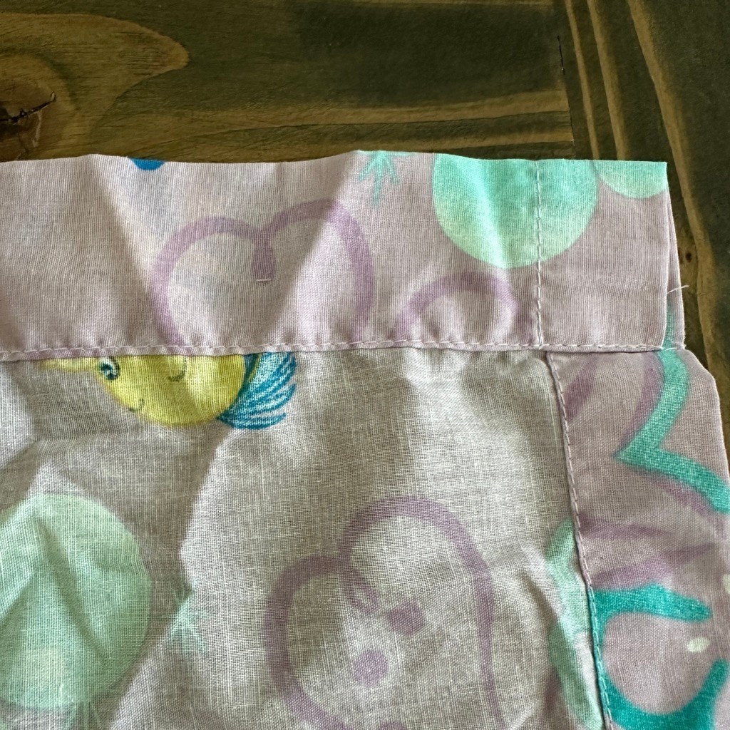 Vintage Disney Little Mermaid Curtains Valance Set Ariel Sebastian Flounder