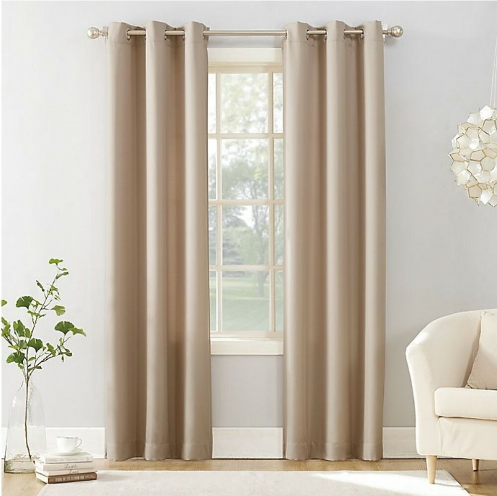 No 918 Oatmeal Beige Valerie Grommet-Top Curtain Panel, 40″x63″