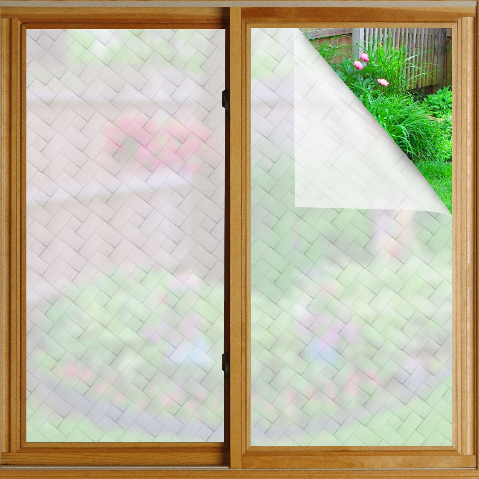 One-Way Privacy Window Film Static Cling 45x200cm Blocks UV Heat for Home Decor