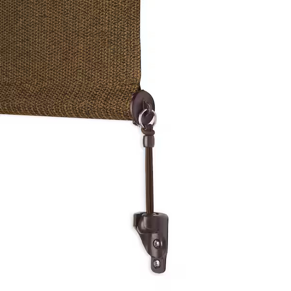 Walnut UV Blocking Fade Resistant Fabric Exterior Roller Shade 48 in. W x 96 in.
