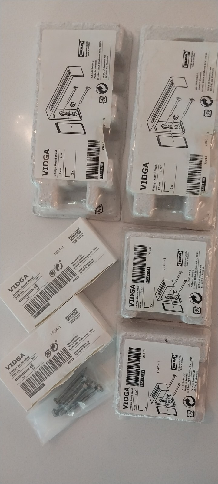 6 piece Ikea Spare Parts Kit IKEA VIDGA Curtain Track System NEW made in sweden