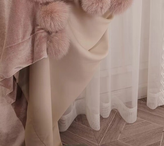 New French Luxury Velvet Curtains Room Princess High-end Villa Style Textured