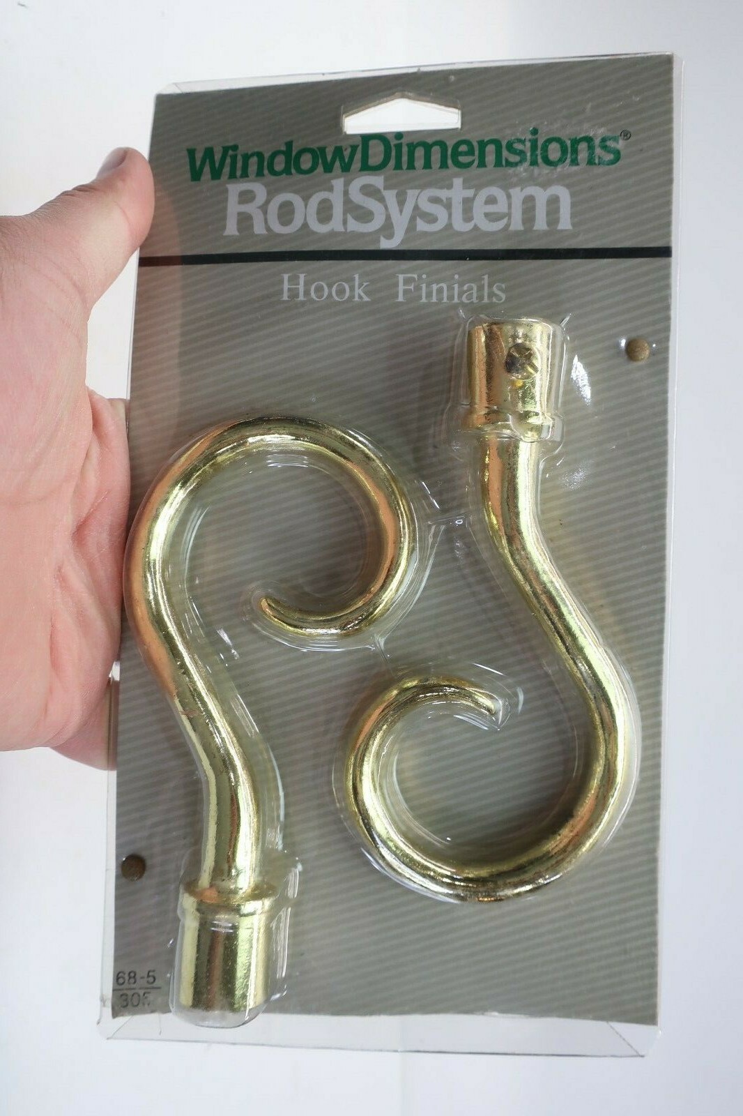 Vintage Window Dimensions 1996 RodSystem Hook Finials Diameter 1/2″-5/8″