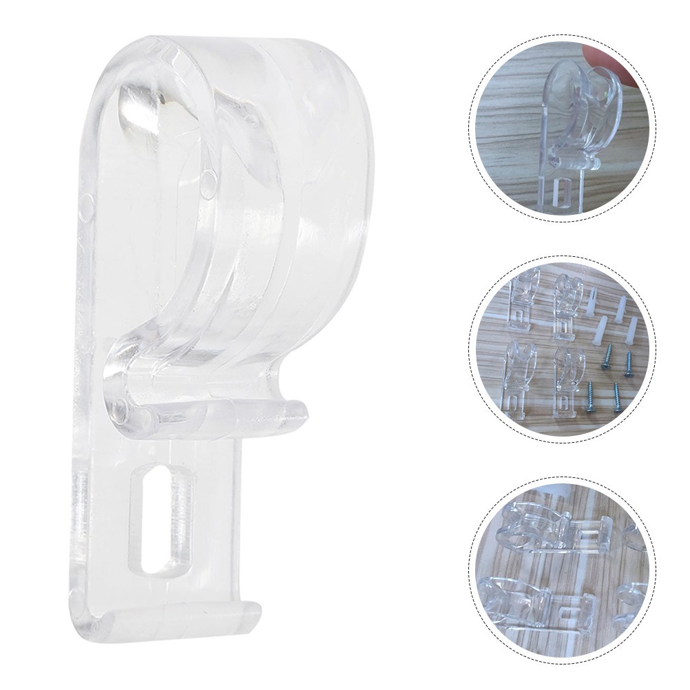 20Pcs Transparent Pom Curtain Hook Clips for Roller Blind Cord Safety