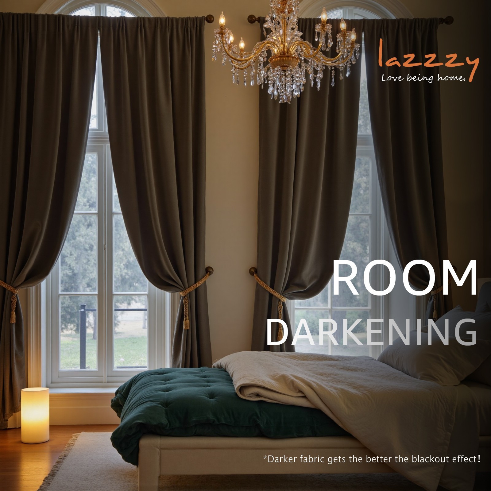 Velvet Blackout Curtains 2 Panels Luxury Super Soft Room Darkening Grommet 90″