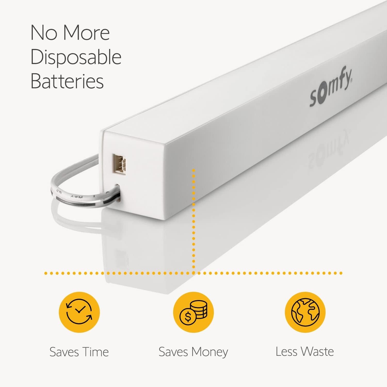 Elegant Rechargeable Lithium-Ion Battery Pack for Blinds – 3 Batteries Included
