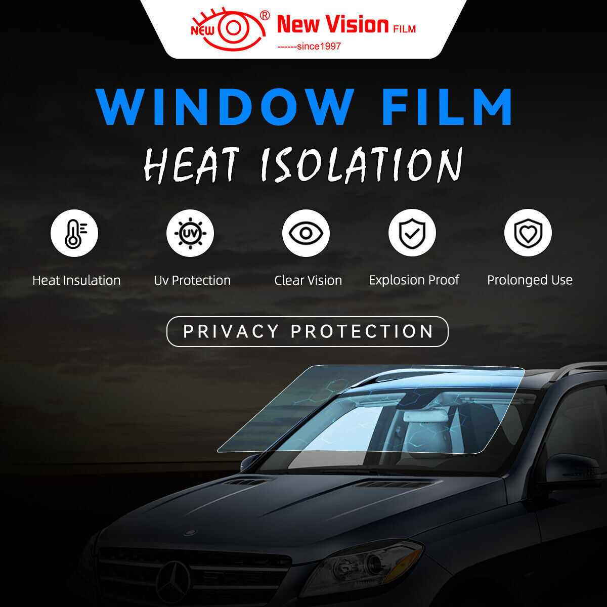 IRR99% HD Nano Ceramic Film High Heat Resistant Glass Window Tinting Foils Skin
