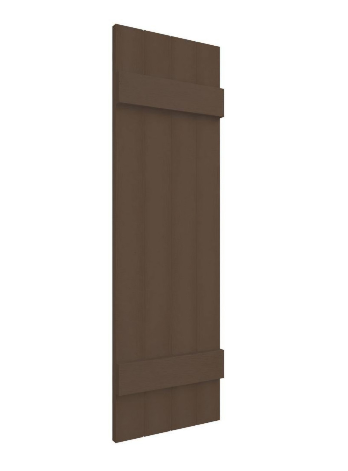 Ekena Millwork Raised Panel Shutters, Pair, 14-3/4″ x 35″, Vinyl, French Roast