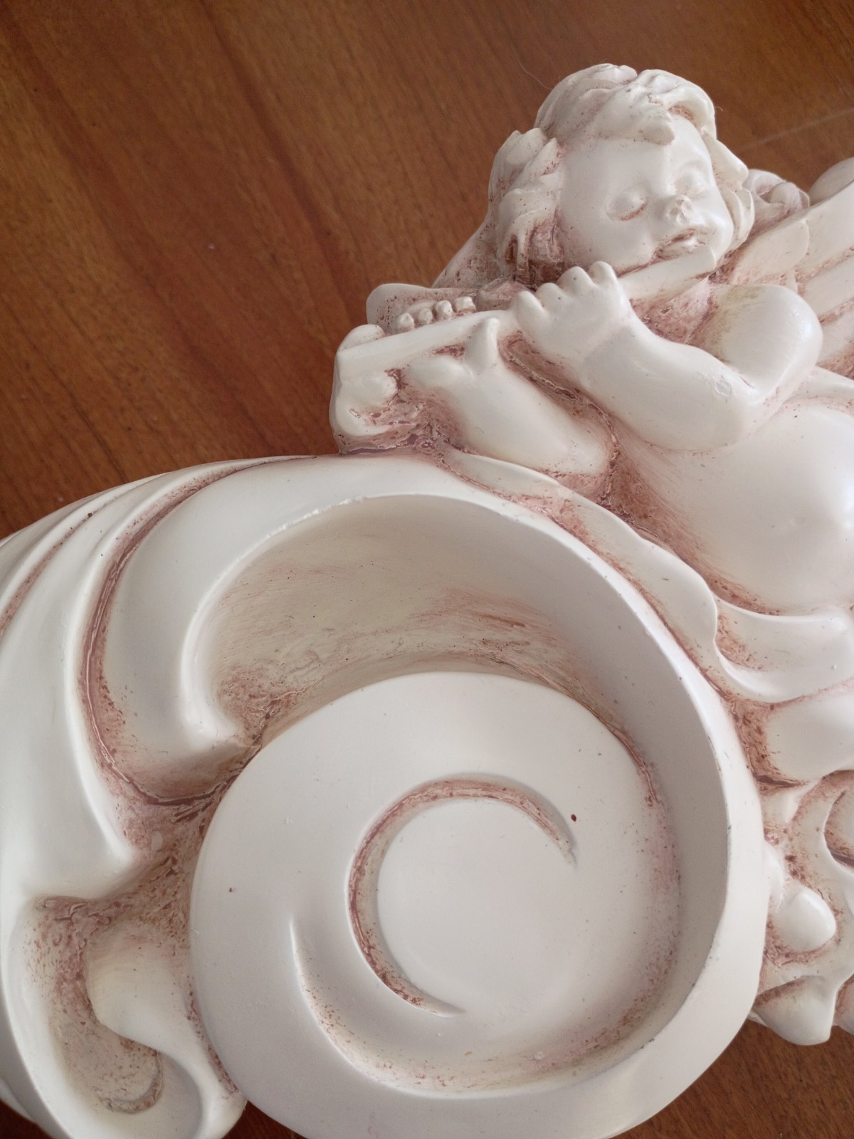 Vintage Cherub Swag 23 Inches Wood Hand Carved Victorian Angels Home Decor 90s.