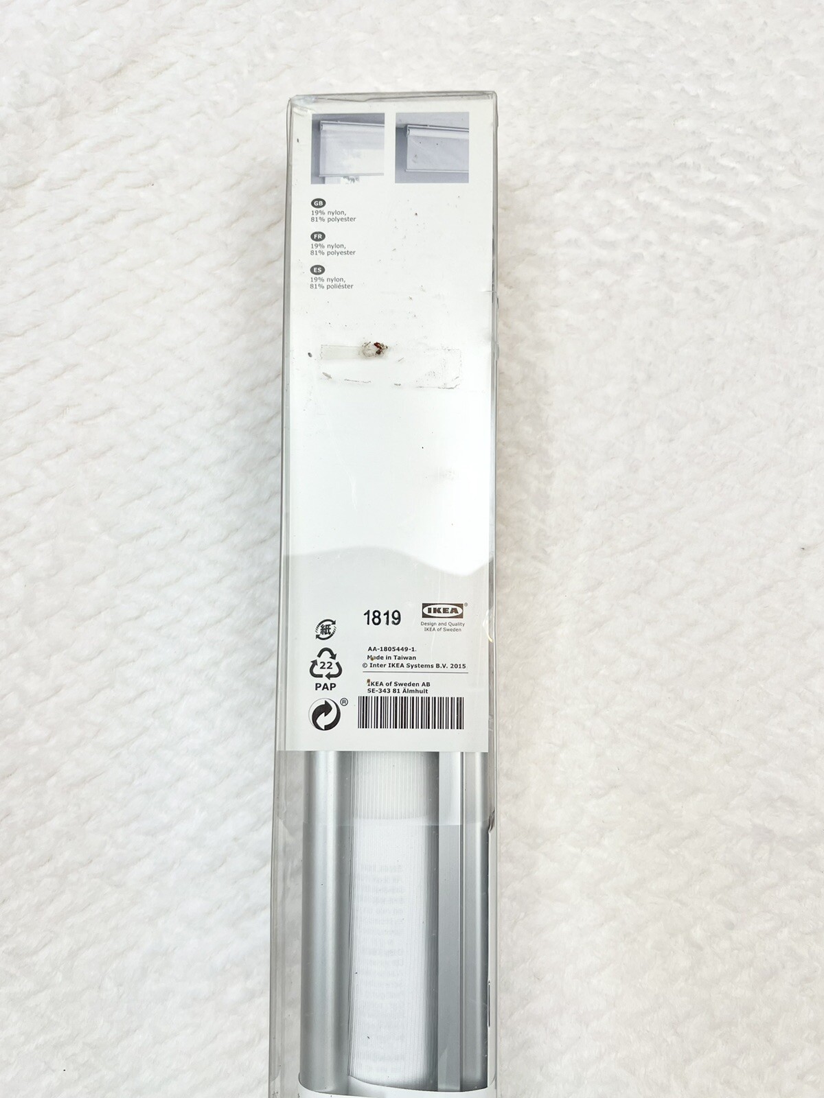 IKEA SKOGSKLOVER Roller Blind White 704.313.84 NEW Free Shipping 25 3/4 x 76 3/4