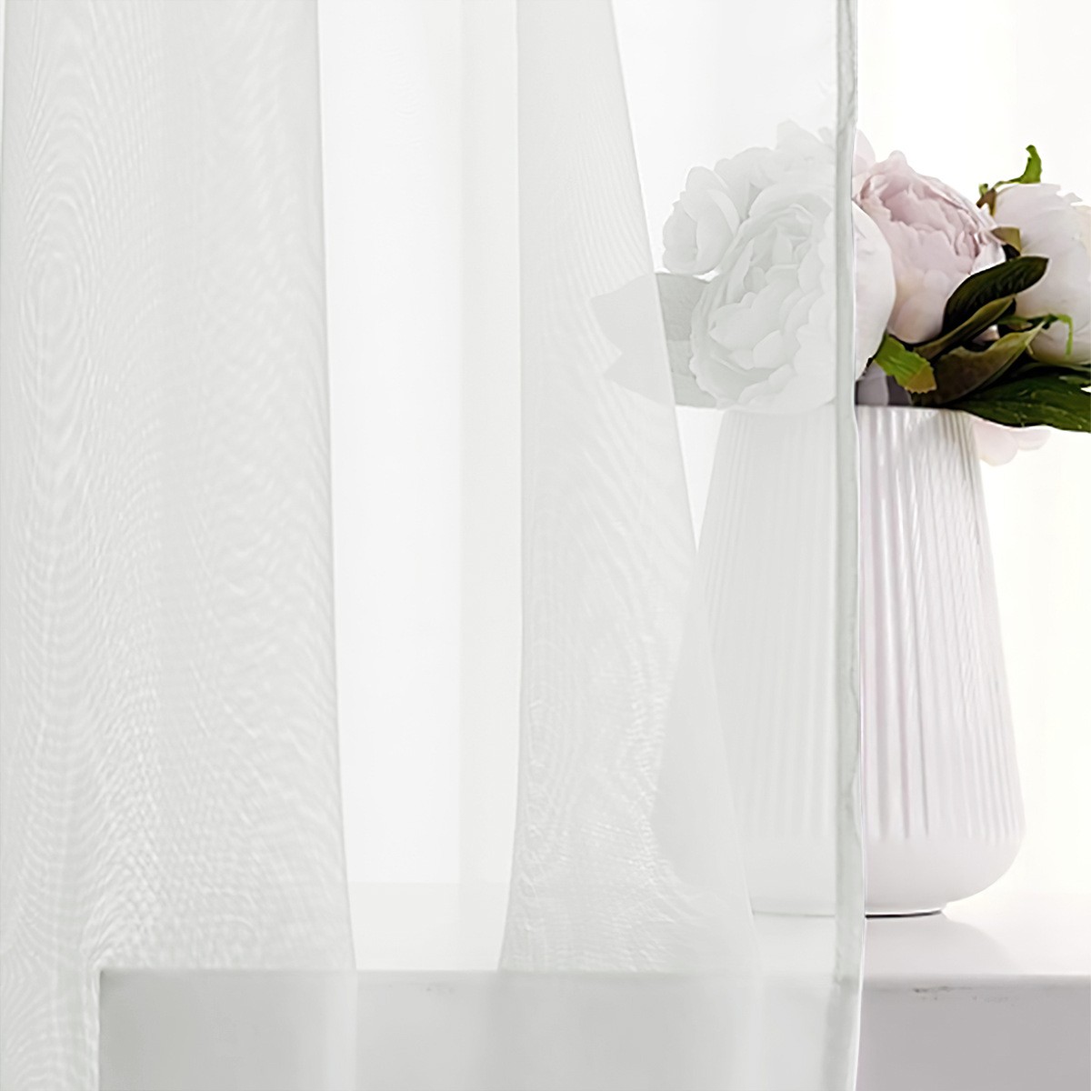 Modern Minimalist Pastoral Curtain & Sheer for Living Room Bedroom Study