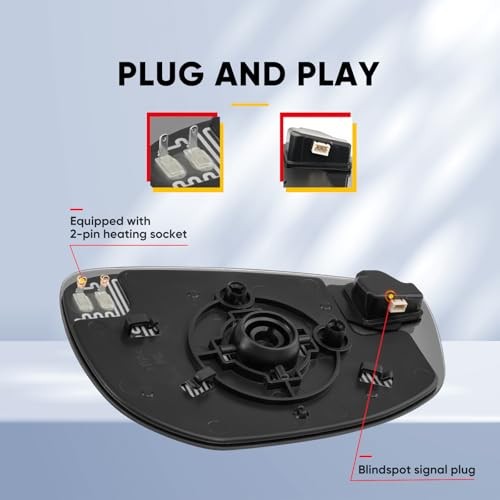 BSD Compatible with Mazda 3 Driver Side Mirror, 2019 Driver Side(Blind Spot)