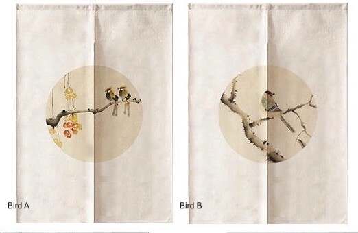 Cotton Linen Japanese Ukiyoe Wave Door Curtain Noren Tapesty 85x120cm 75x120cm