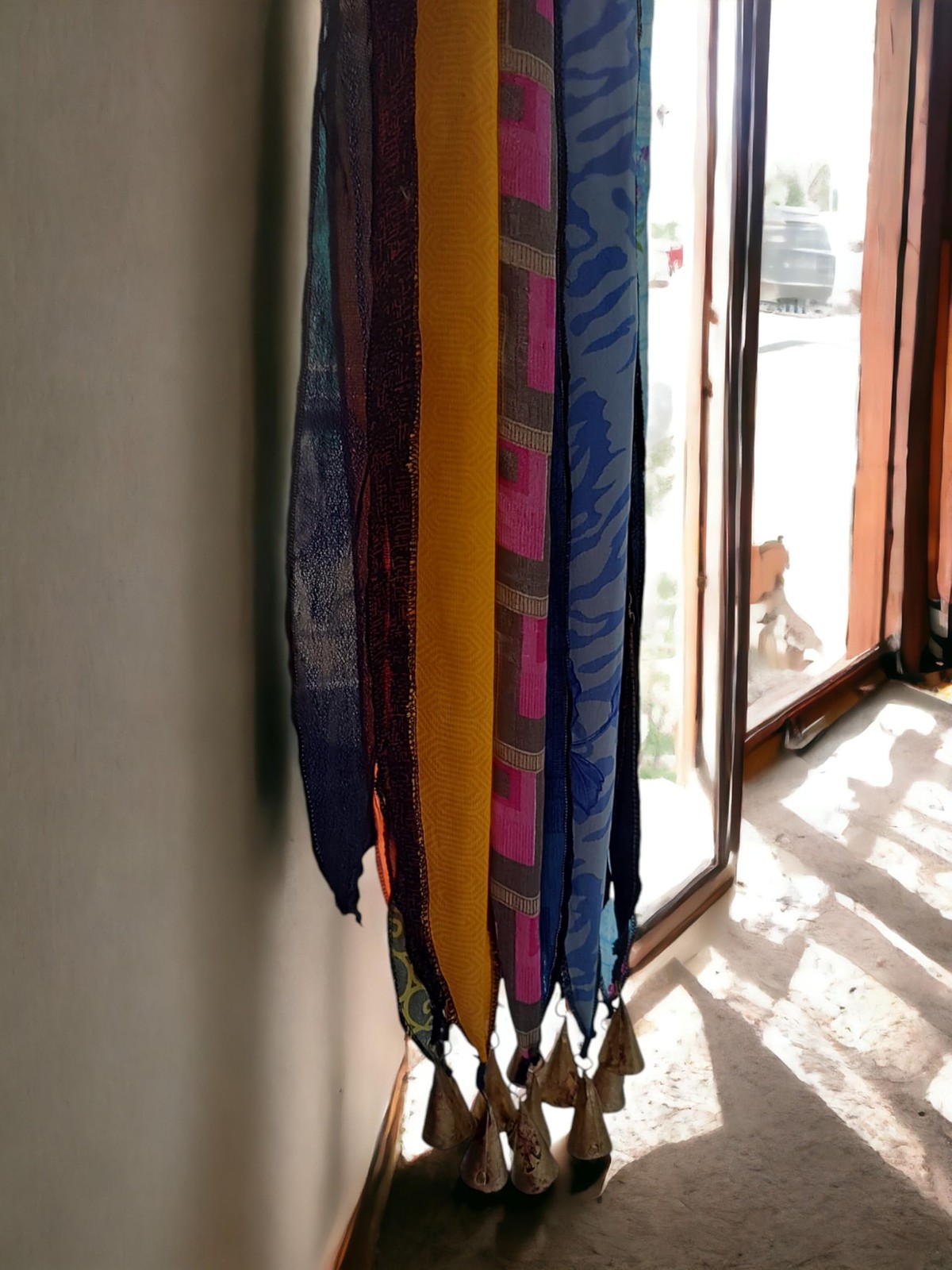 Mango Gifts Old Silk Sari Multicolor Ribbon Doorway Curtain Hippie Bohemian R…