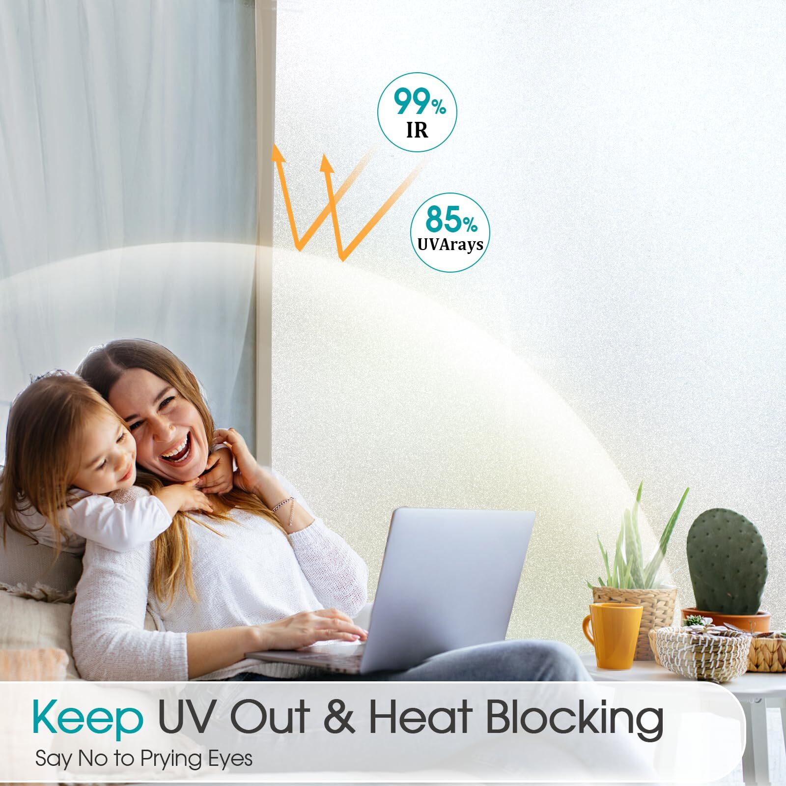 Película de privacidad ventanas con protección UV y tinte reutilizable ventanas