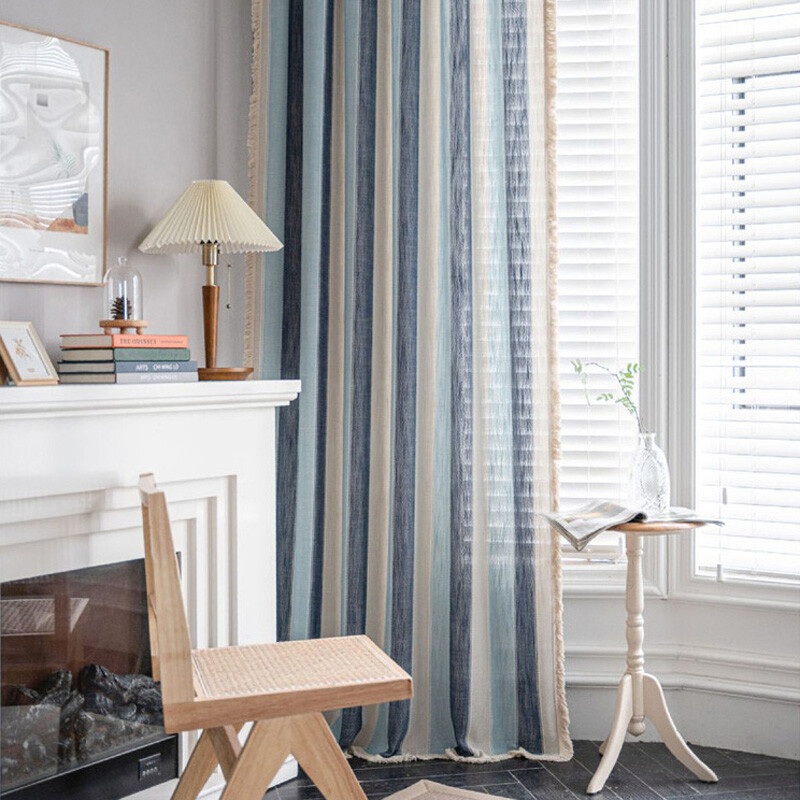 Boho Tassel Curtain for Living Room Kitchen Window Valance Curtain Drape Panes