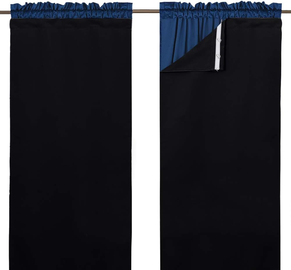 White Blackout Curtain Liners for Window – Noise Reducing Light Blocking Liner f