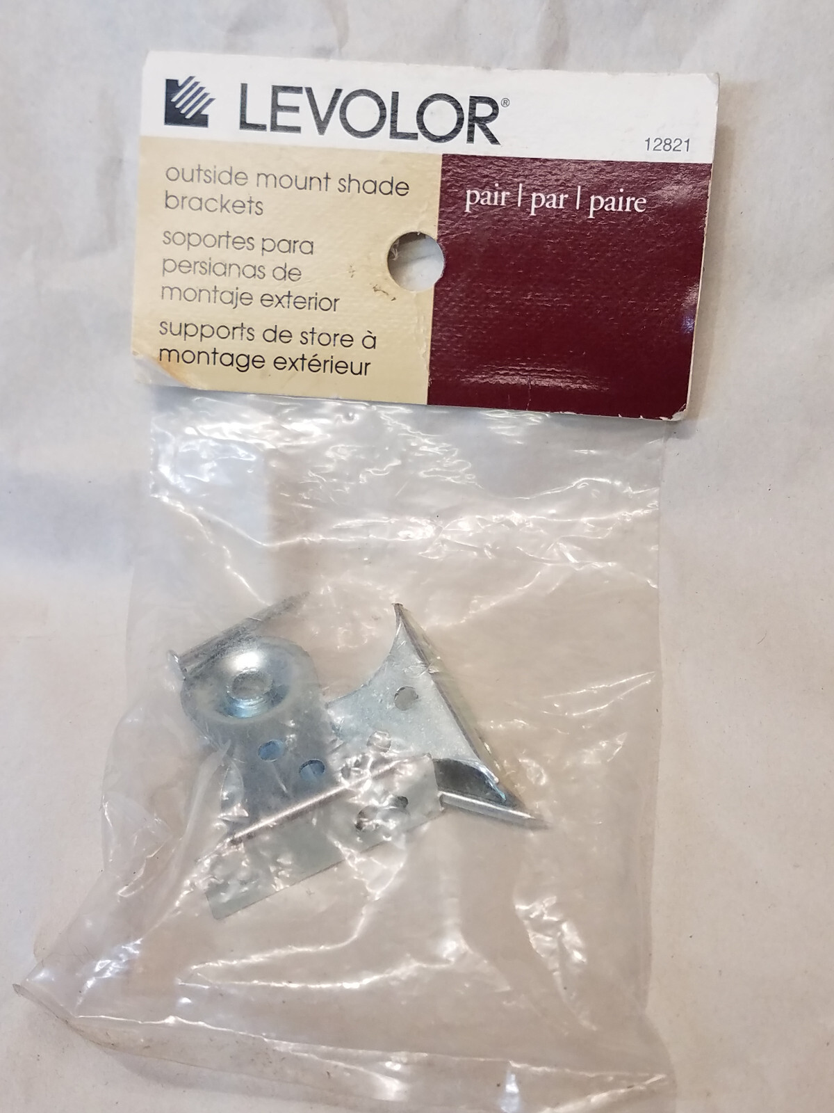 Levolor 12821 Outside Mount Window Shade Brackets