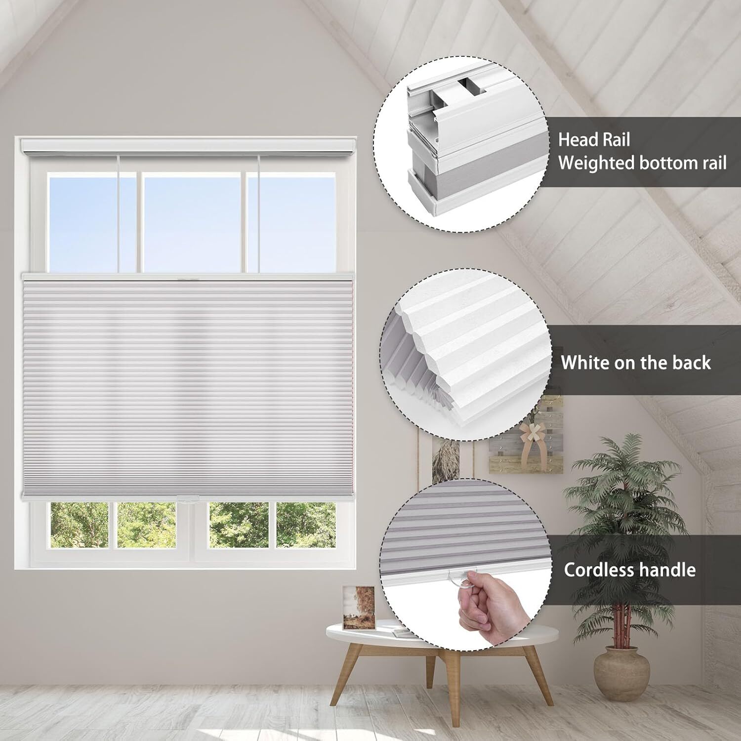 CUSTOM Light Filtering Cellular Blinds Top-Down Bottom Up Honeycomb Shades