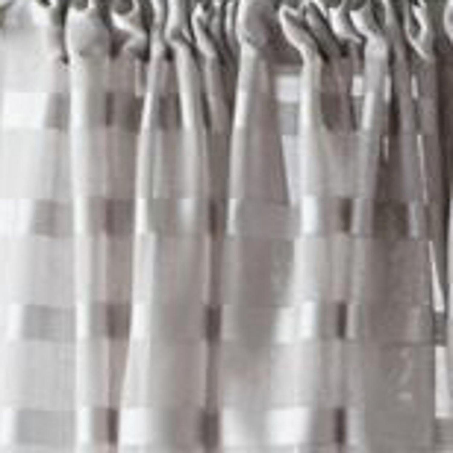 Saturday Knight Ltd Parkland Windowpane Tailored Fabric Panel – 55×95″ Dove Gray