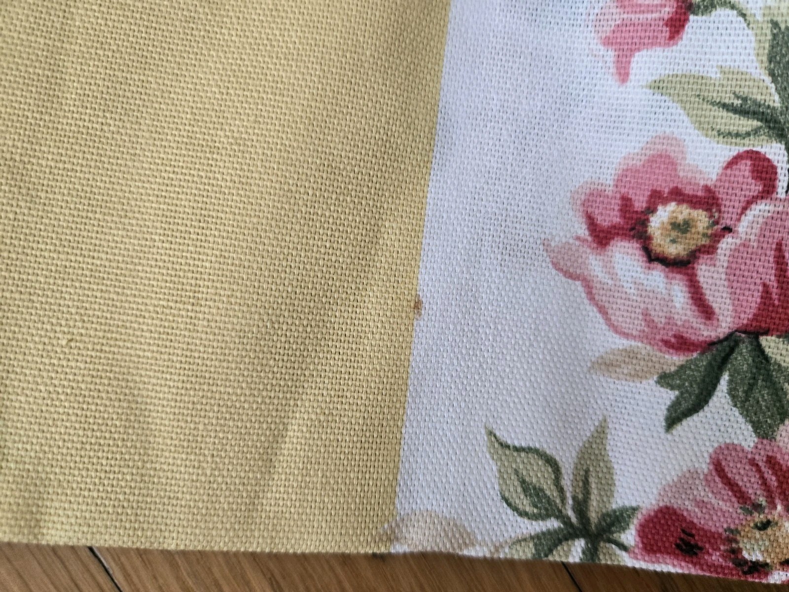 2 Custom Ralph Lauren Water Front Yellow Floral Pinch Pleat Drapes W41xL93