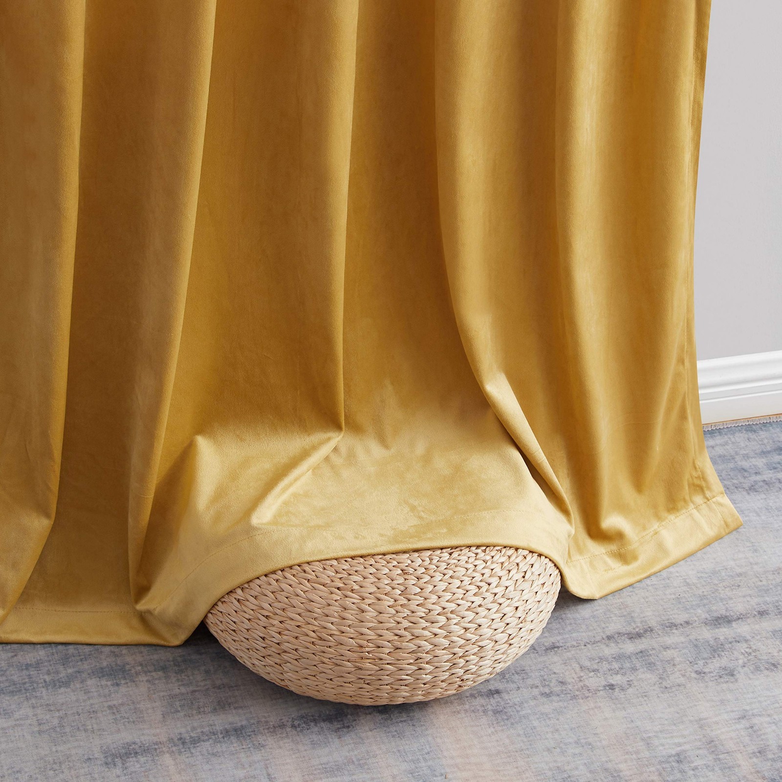 Premium Velvet Drapes – Back Tab Rod Pocket Curtains for Bedroom & Living Room –