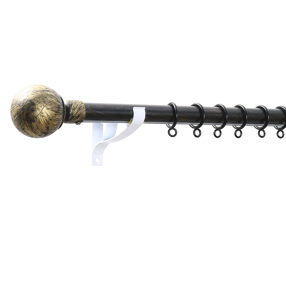 2 Set Window Drapery Curtain Rod Pole Holder Hanging Hook Wall Bracket White