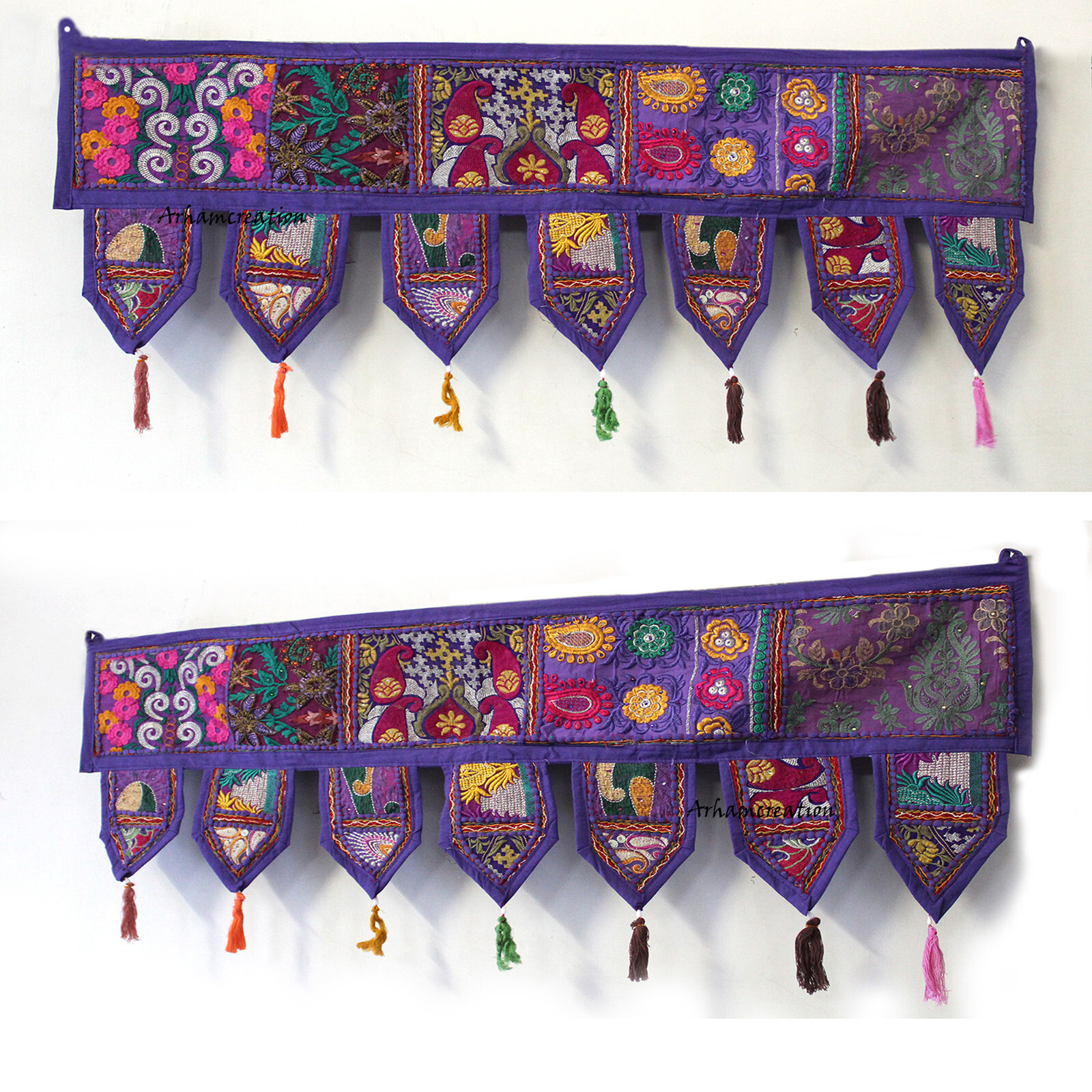 10 pc mix lot cotton patchwork toran door decorative vintage valance 1 pc Free