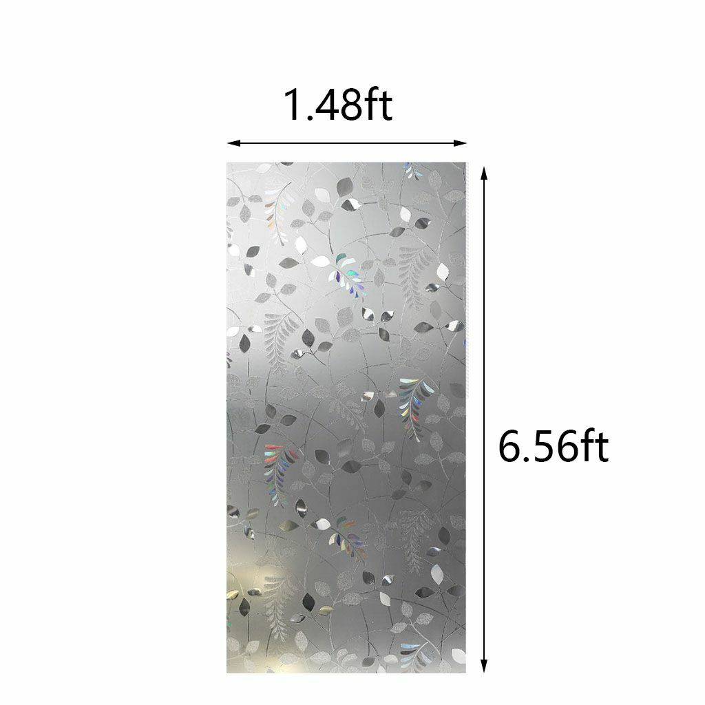 Home Window Film Privacy Static Cling Stained Glass Film Sticker Decoration NEW