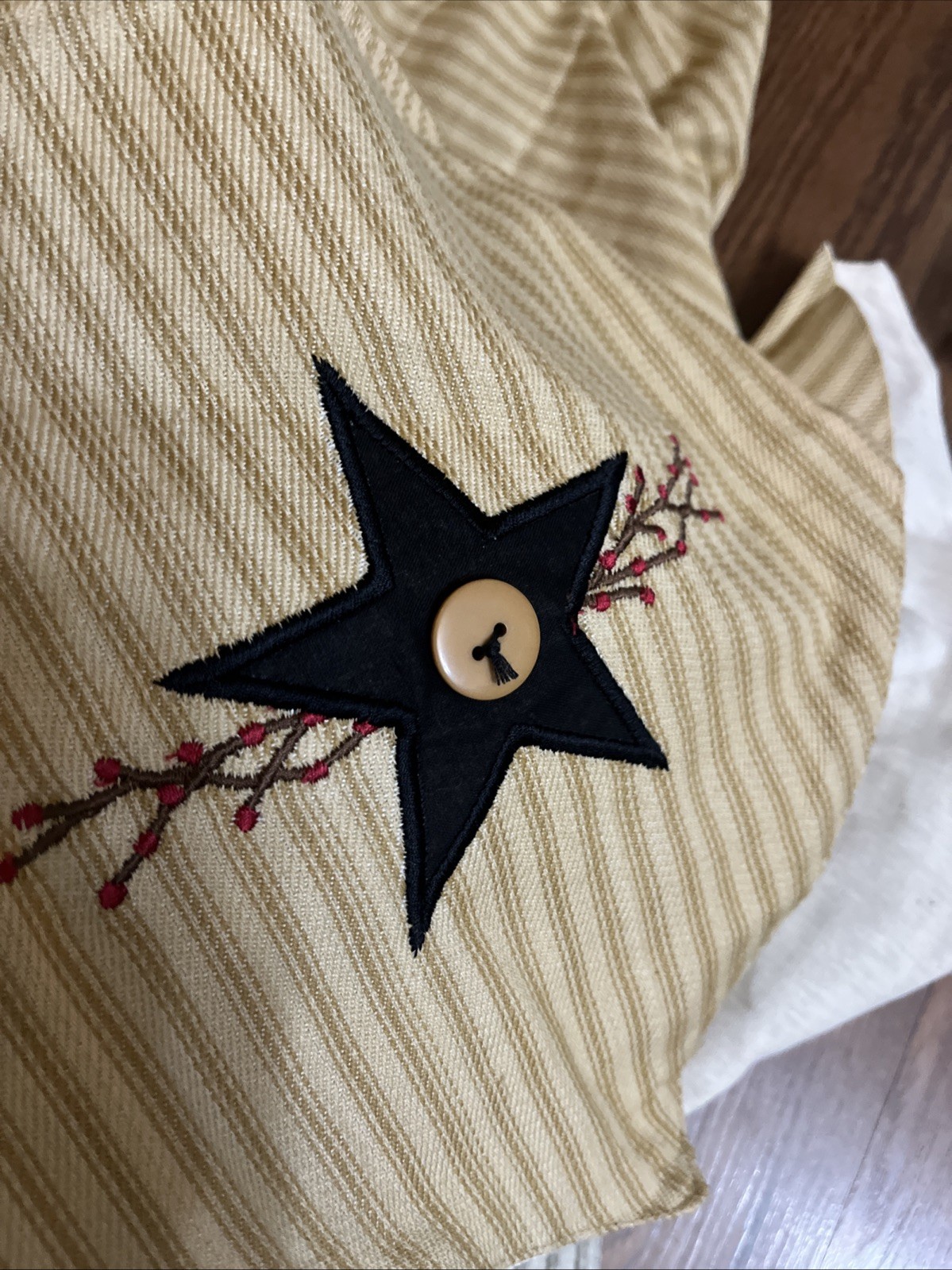 Lined Triple Point VALANCE Farmhouse Park Design Primitive Star Vine 60×20 Strip