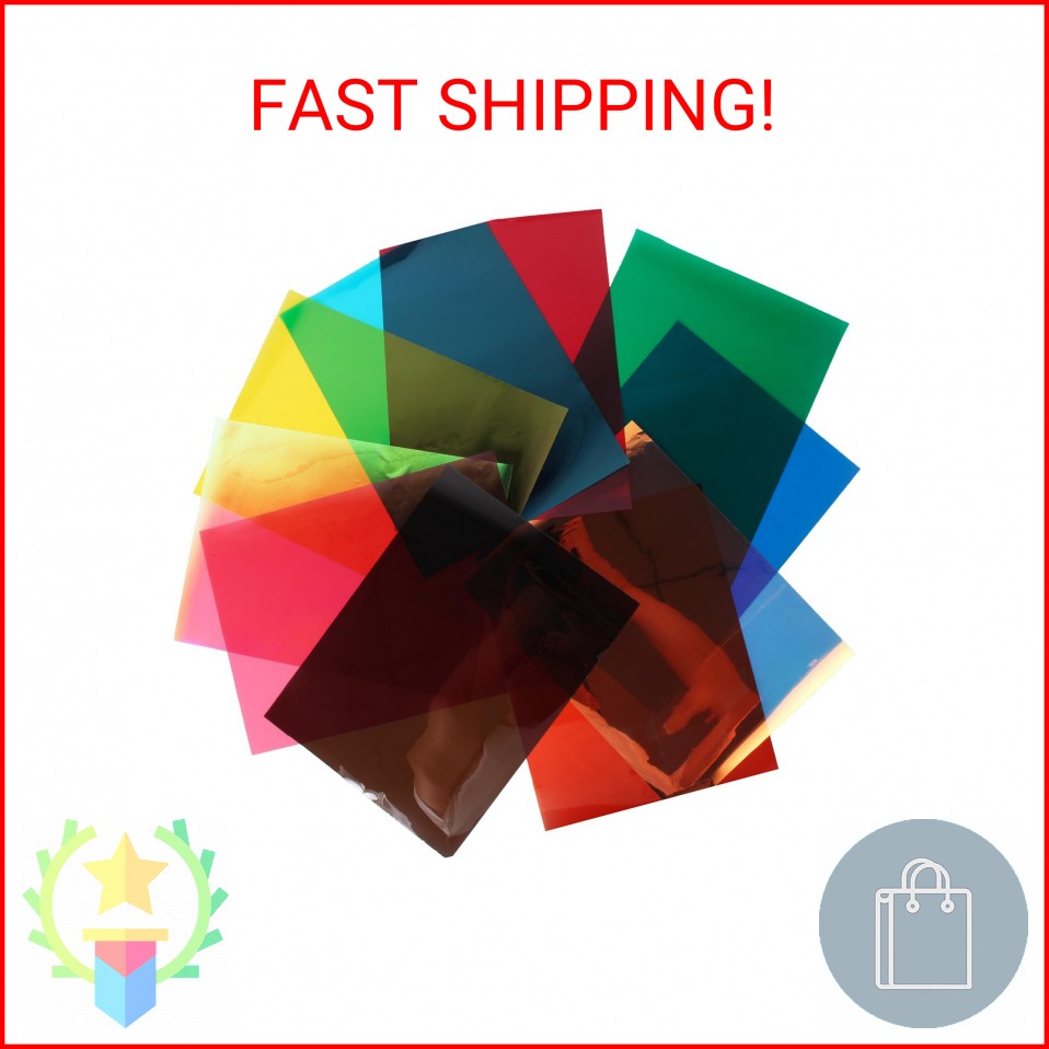 10Colors Bundle Pack Colorful Transparent Window Film Self Adhesive Glass Film G