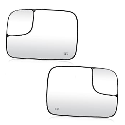 Driver and Passenger Side View Heated Mirror Glass Driver Left+Passenger Right