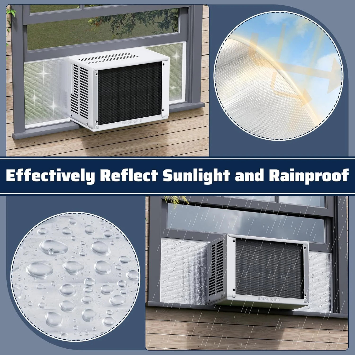 4 Pack Window Air Conditioner Side Panels,17″ x 9″ x 1″ Insulated Foam Panels, I