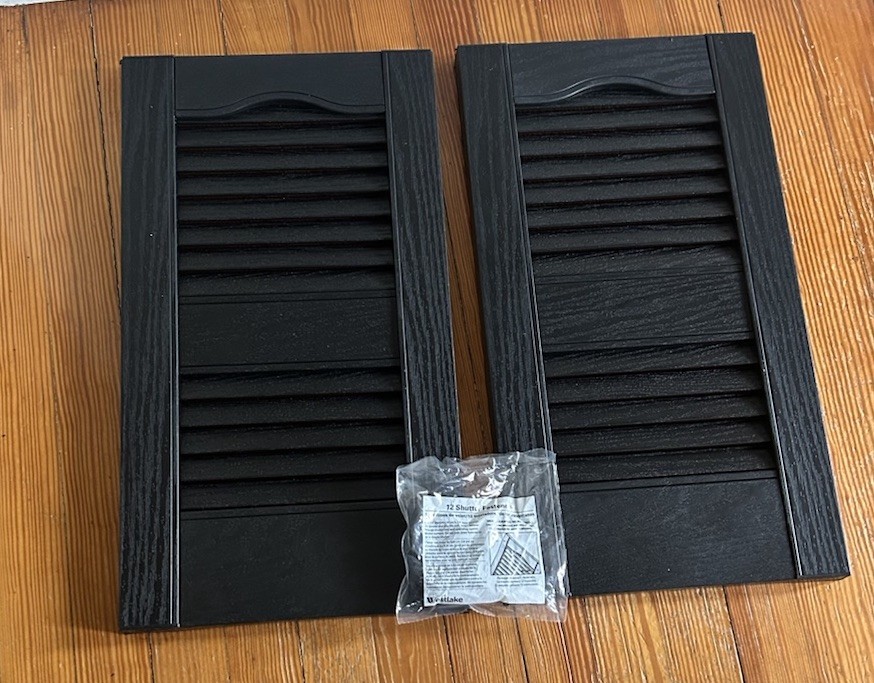 Ekena Millwork Open Louvred Vinyl Cathedral Shutter Pair 21.5” High X 12” Wide