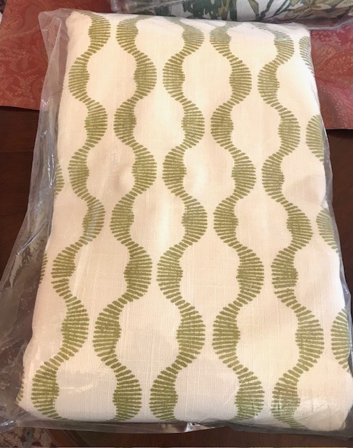 Ballard Designs Thea Wave Stripe Drape Citrus Green 50x 96 Curtain New Just One