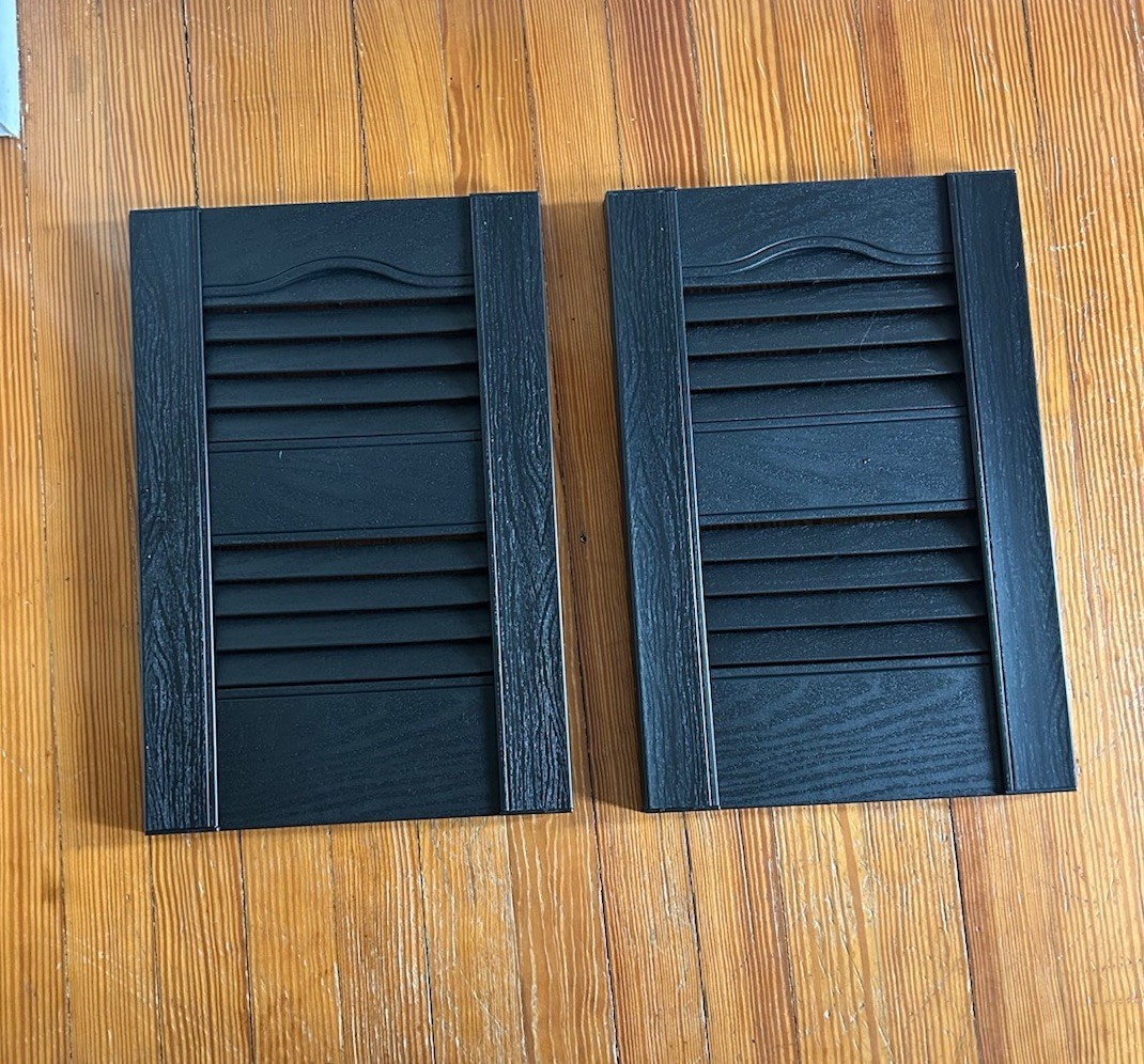 Ekena Millwork Open Louvred Vinyl Cathedral Shutter Pair 18 High X 12 Wide
