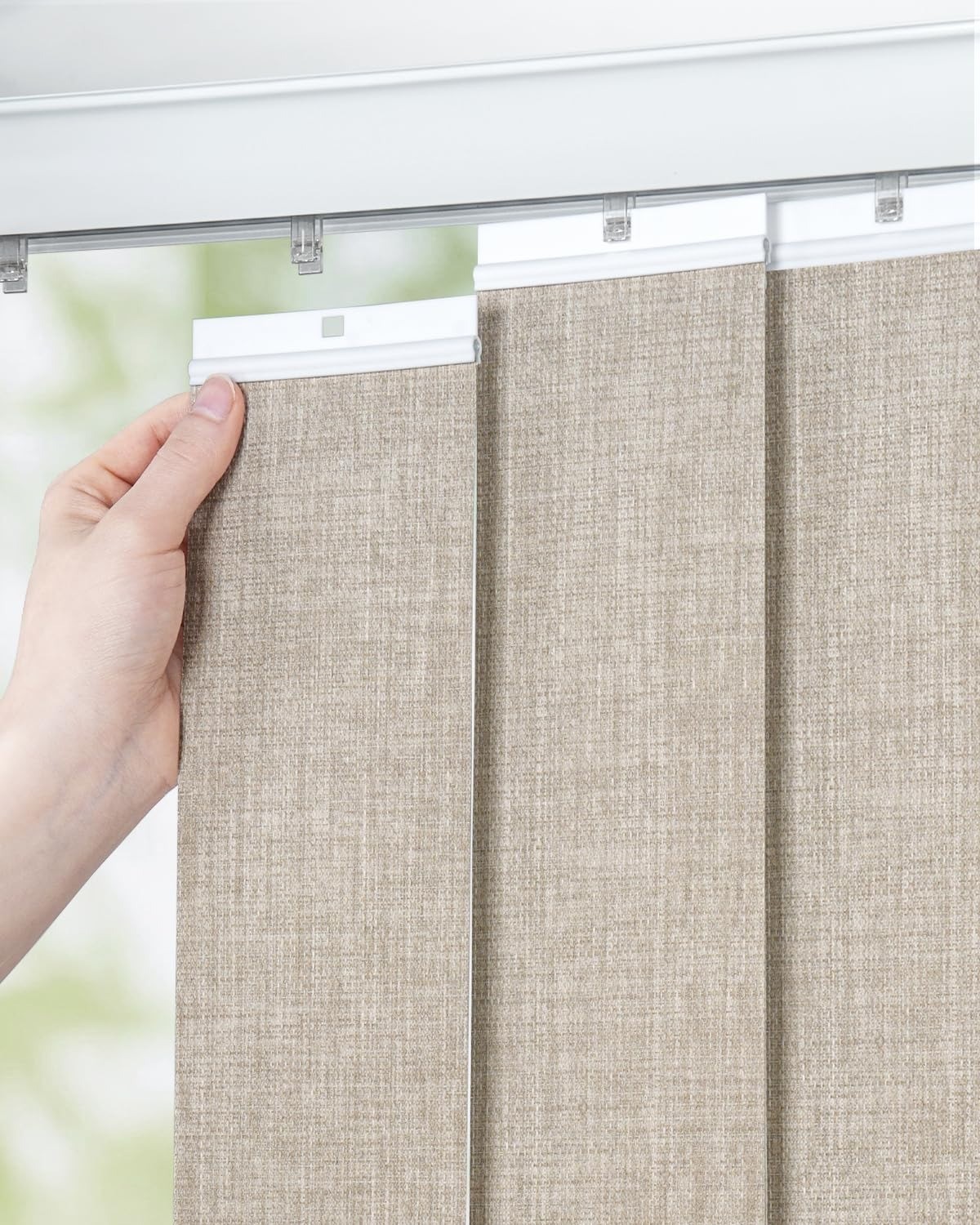 Vertical Blind Replacement Slats, 3.5×82.5 in, Black | Light Filtering Material,
