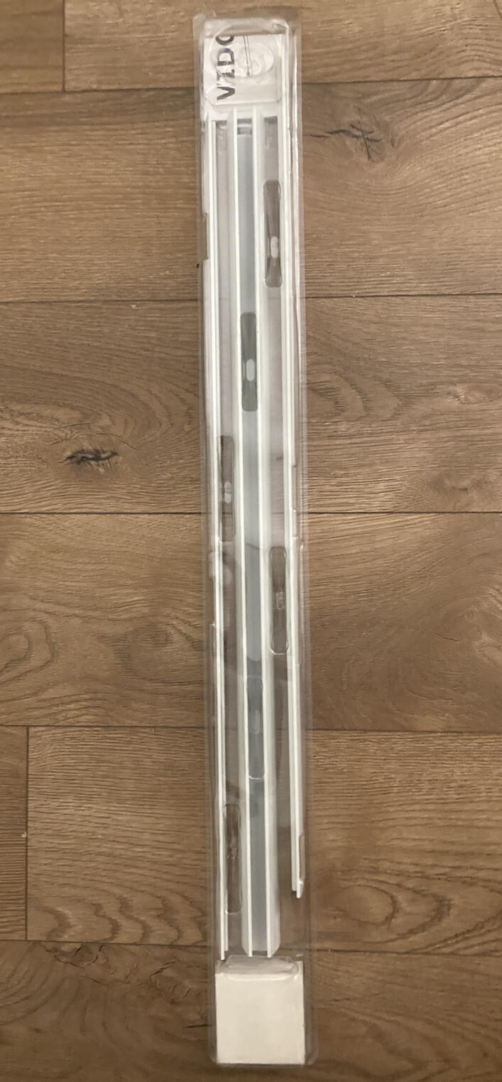 Ikea VIDGA Panel Curtain Holder w connector TOP & BOTTOM White 23.5″ 802.991.57